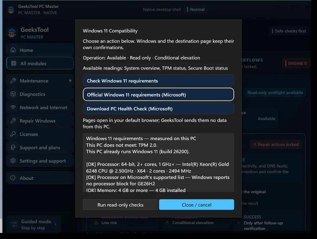 Windows 11 check: every requirement measured on your PC.